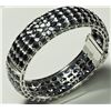 Image 2 : STERLING SILVER 195 BLUE SAPPHIRE (58.50CT) BANGLE BRACELET. RETAIL APPRAISED VALUE $3300