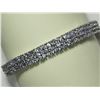 Image 2 : STERLING SILVER 234 SAPPHIRE (9.36CT) 7.5" BRACELET. RETAIL APPRAISED VALUE $2300