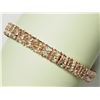 Image 2 : STERLING SILVER ROSE GOLD PLATED MORGANITE (17.50CT) BRACELET. INSURANCE VALUE $1600