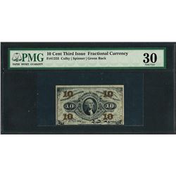 March 3, 1863 Third Issue 10 Cent Fractional Currency Note PMG Very Fine 30
