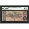 Image 1 : 1864 $5 Confederate States of America Note T-69 PMG Choice Uncirculated 63