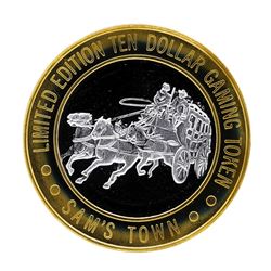 .999 Silver Sam's Town Las Vegas Nevada $10 Casino Limited Edition Gaming Token