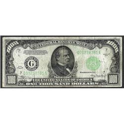1934 $1,000 Federal Reserve Note Chicago