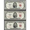 Image 1 : Lot of (3) 1953 $5 Legal Tender Notes