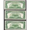 Image 2 : Lot of (3) 1953 $5 Legal Tender Notes