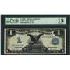 Image 1 : 1899 $1 Black Eagle Silver Certificate Note Fr.233 PMG Choice Fine 15