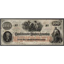 1862 $100 Confederate States of America Note