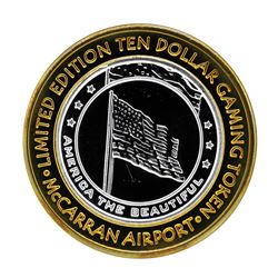 .999 Silver McCarran International Airport $10 Casino Limited Edition Gaming Tok