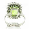 Image 6 : 14KT White Gold 10.62 ctw Oval Cut Green Sapphire and Diamond Ring