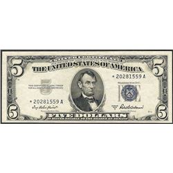 1953A $5 Silver Certificate STAR Note