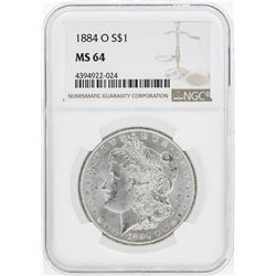 1884-O $1 Morgan Silver Dollar Coin NGC MS64