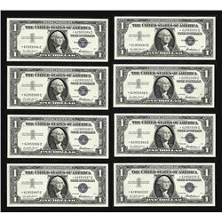 Lot of (8) Consecutive 1957 $1 Silver Certificate STAR Notes Uncirculated