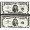 Image 1 : Lot of (2) 1953 $5 Silver Certificate Notes
