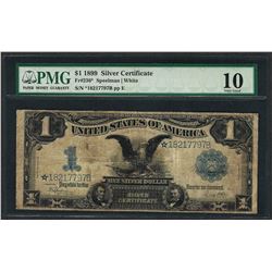 1899 $1 Black Eagle Silver Certificate STAR Note Fr.236* PMG Very Good 10