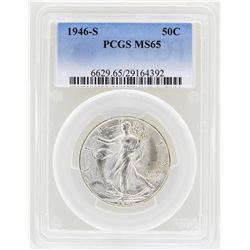 1946-S Walking Liberty Half Dollar Coin PCGS MS65