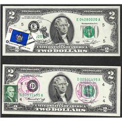 Lot of (2) 1976 $2 Federal Reserve Notes