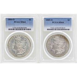 1884-O to 1885-O $1 Morgan Silver Dollar Coins PCGS MS64