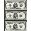 Image 1 : Lot of (3) 1934D $5 Silver Certificate Notes