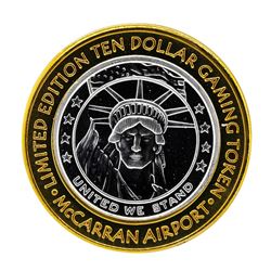 .999 Silver McCarran International Airport $10 Casino Limited Edition Gaming Tok