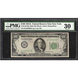 1934A $100 Federal Reserve Note Fr.2153-B PMG Very Fine 30