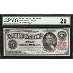 1891 $5 Silver Certificate Note Fr.267 PMG Very Fine 20