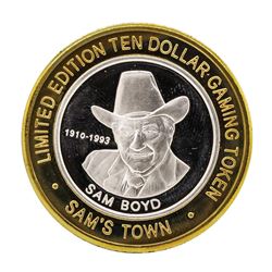 .999 Silver Sam's Town Las Vegas $10 Casino Limited Edition Gaming Token