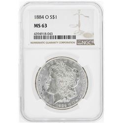 1884-O $1 Morgan Silver Dollar Coin NGC MS63