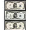 Image 1 : Lot of (3) 1953A $5 Silver Certificate Notes