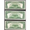 Image 2 : Lot of (3) 1953A $5 Silver Certificate Notes