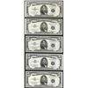 Image 1 : Lot of (5) 1953 $5 Silver Certificate Notes