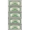 Image 2 : Lot of (5) 1953 $5 Silver Certificate Notes