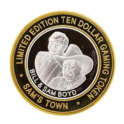 .999 Silver Sam's Town Las Vegas $10 Casino Limited Edition Gaming Token
