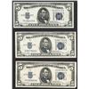 Image 1 : Lot of (3) 1934D $5 Silver Certificate Notes