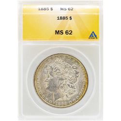 1885 $1 Morgan Silver Dollar Coin ANACS MS62
