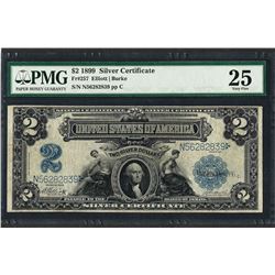1899 $2 Silver Certificate Note Fr.257 PMG Very Fine 25