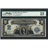 Image 1 : 1899 $2 Silver Certificate Note Fr.257 PMG Very Fine 25