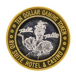 .999 Silver Rio Suite Hotel & Casino $10 Casino Limited Edition Gaming Token