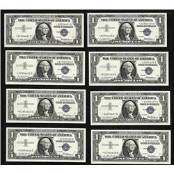 Lot of (8) Consecutive 1957 $1 Silver Certificate STAR Notes Uncirculated