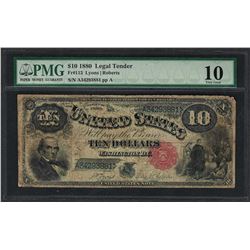 1880 $10 Jackass Legal Tender Note Fr.113 PMG Very Good 10