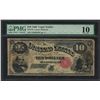 Image 1 : 1880 $10 Jackass Legal Tender Note Fr.113 PMG Very Good 10