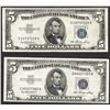 Image 1 : Lot of (2) 1953 $5 Silver Certificate Notes