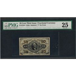 March 3, 1863 Third Issue 10 Cent Fractional Currency Note PMG Very Fine 25