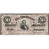 Image 1 : 1864 $50 Confederate States of America Note