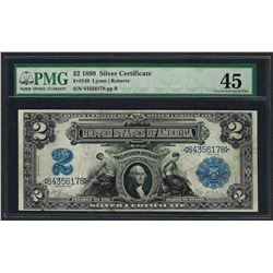 1899 $2 Mini-Porthole Silver Certificate Note Fr.249 PMG Choice Extremely Fine 4