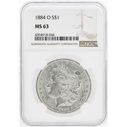 1884-O $1 Morgan Silver Dollar Coin NGC MS63