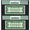 Image 2 : Lot of (2) Consecutive 1928B $1 Funnyback Silver Certificate Notes PCGS Gem New