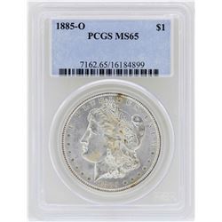 1885-O $1 Morgan Silver Dollar Coin PCGS MS65