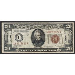1934A $20 Hawaii Federal Reserve WWII Emergency Note