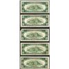 Image 2 : Lot of (5) 1953 $10 Silver Certificate Notes