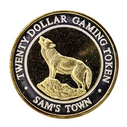.999 Silver Sam's Town Las Vegas $20 Casino Limited Edition Gaming Token